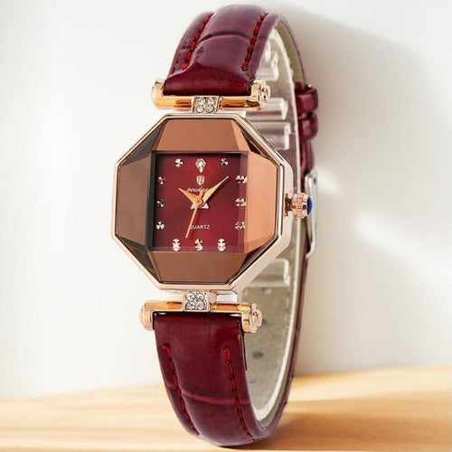 Reloj elegante de esfera cuadrada